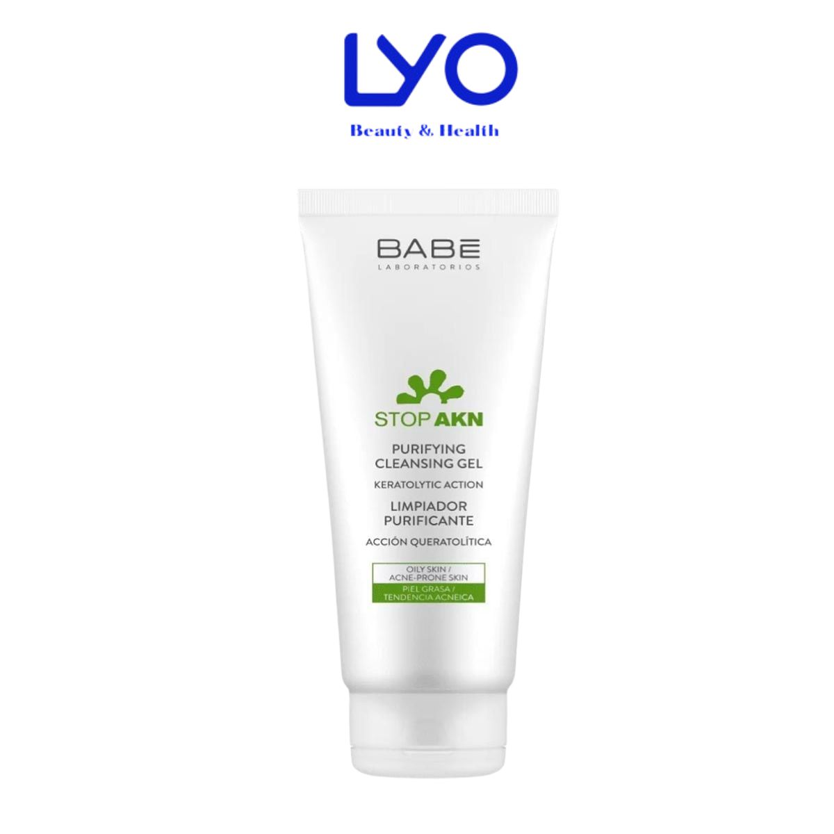Sữa Rửa Mặt LABORATORIOS BABÉ Stop Akn Purifying Cleansing gel 200ml Cho Da Dầu Mụn