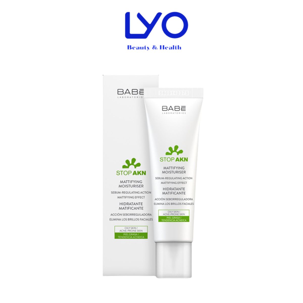 c728 - Kem dưỡng ẩm kiềm dầu giảm mụn BABE Stop AKN Mattifying Moisturiser 50ml