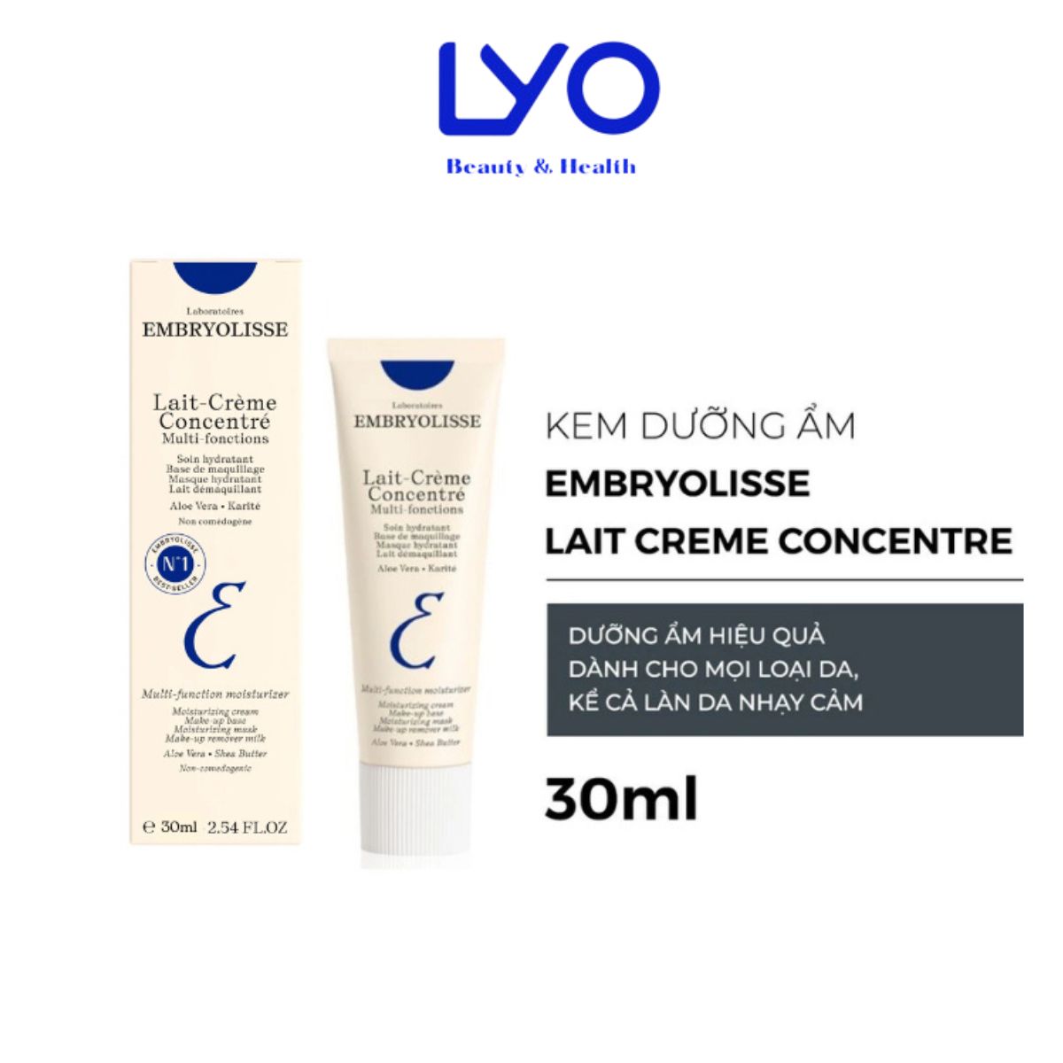 d32 - Kem Dưỡng dưỡng Ẩm Phục Hồi Da Embryolisse Lait Creme Concentre 30ml