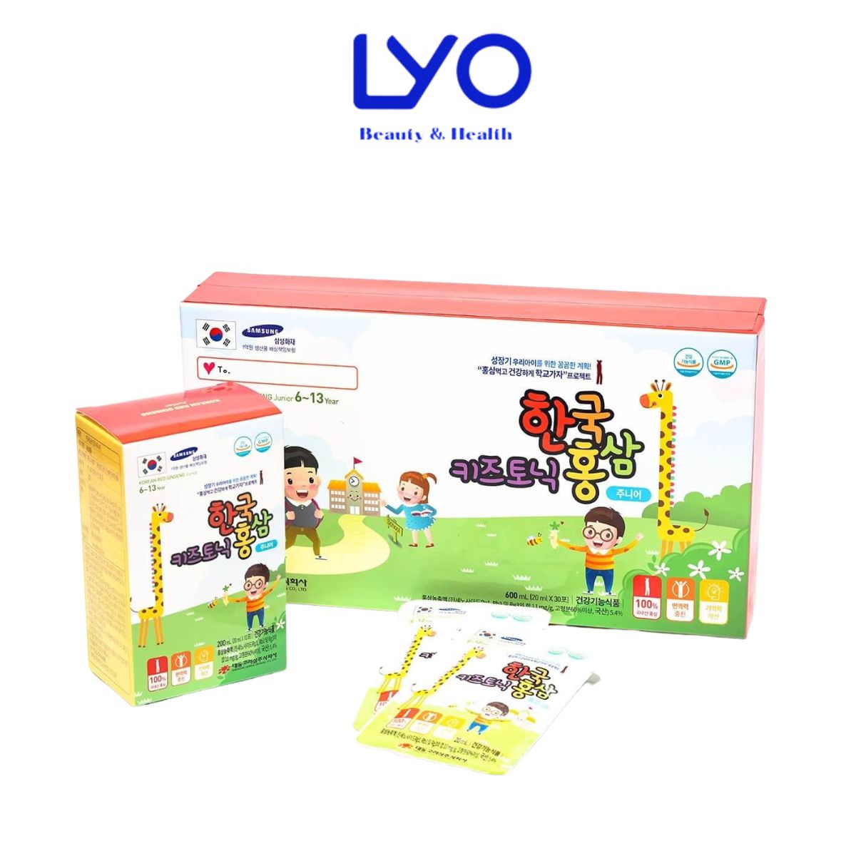 Thạch Hồng Sâm Trẻ Em Baby Daedong Hàn Quốc Hộp 30 gói x 20ml ( Dành Cho Từ 6-13 Tuổi)