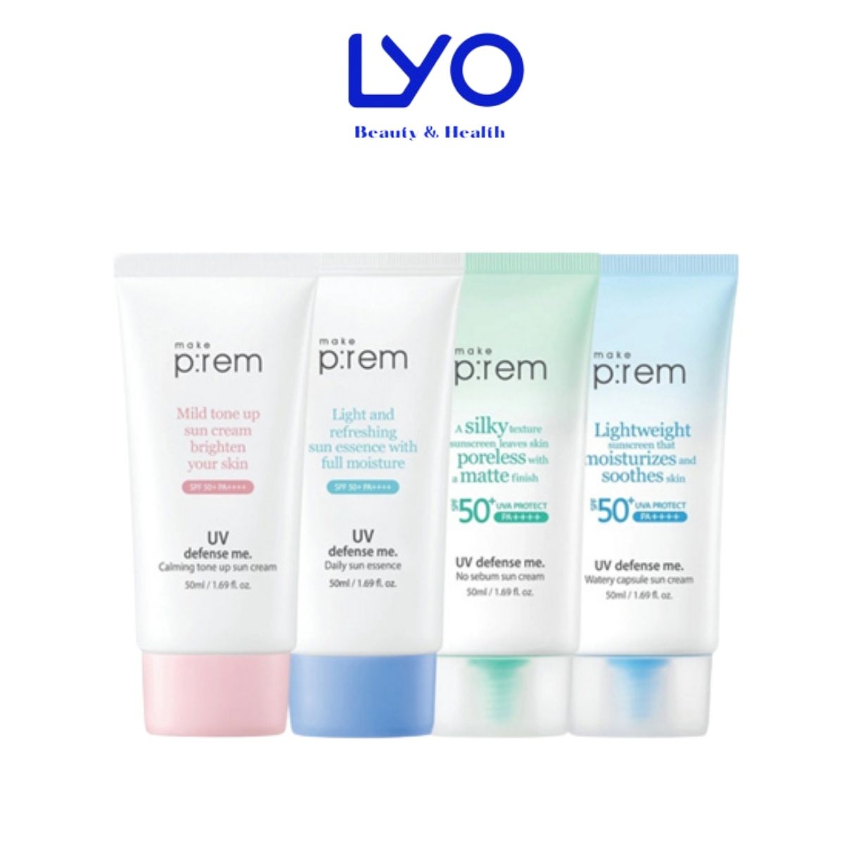 Kem Chống Nắng Make P:rem UV Defense Me Nâng Tone Dịu Nhẹ SPF50+ (50ml/tuýp) LYO