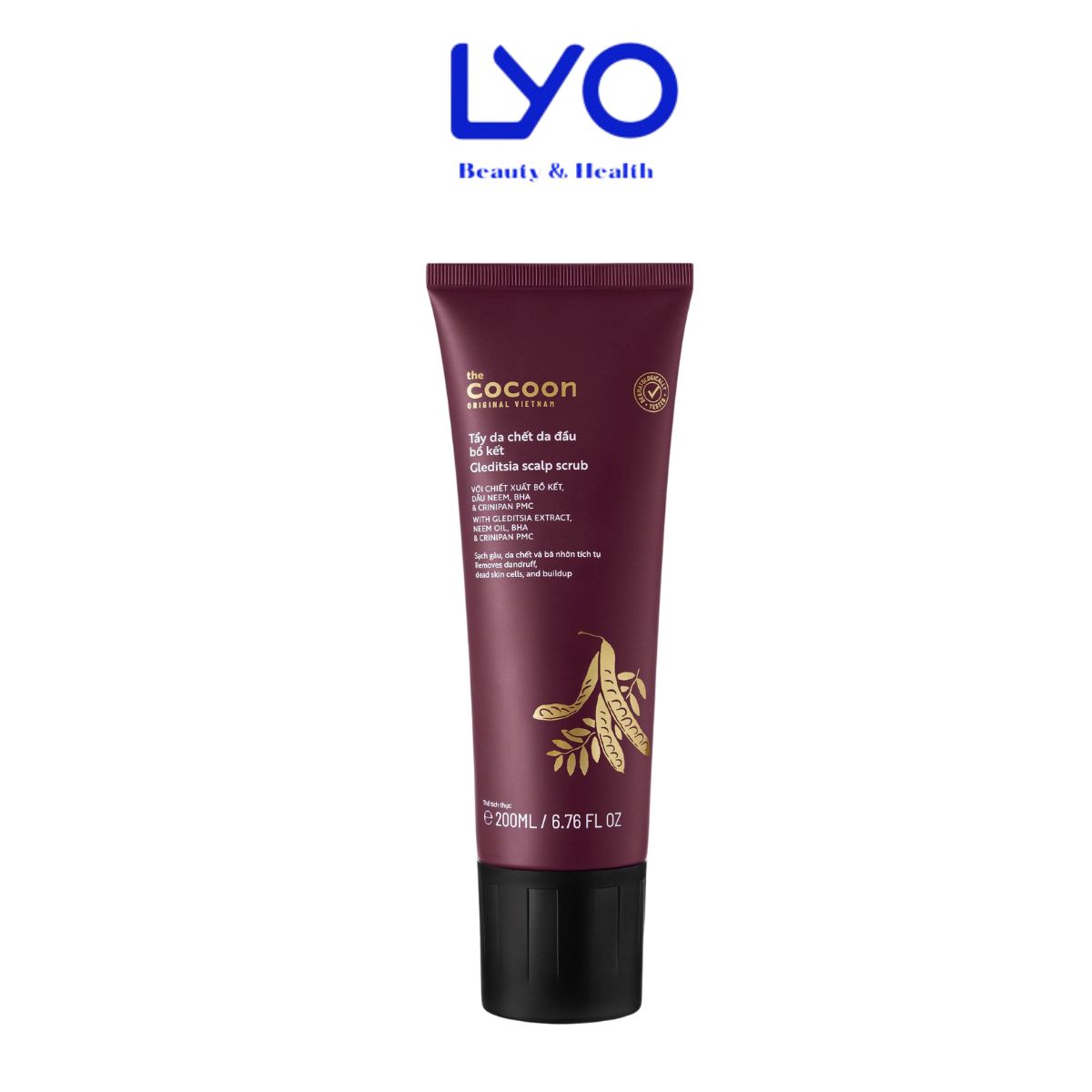 f014 - Tẩy Da Chết Da Đầu Cocoon Tinh chất Bồ Kết 200ml LYO