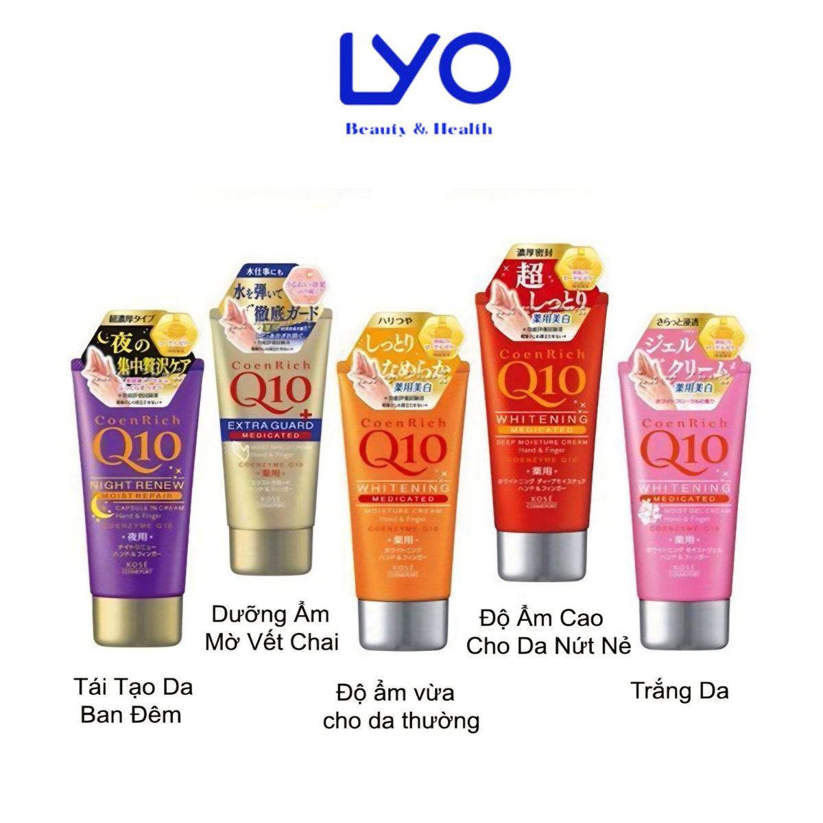 e356 - Kem Dưỡng Da Tay Kose CoenRich Q10 80g Giúp Bảo Vệ Mềm Mịn Da Tay