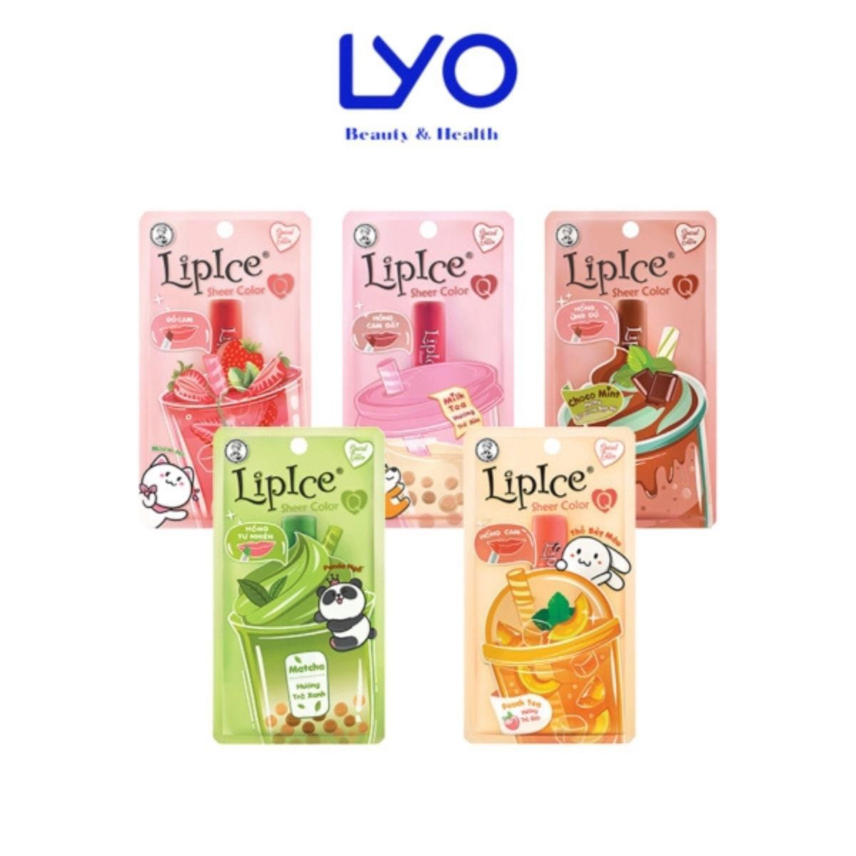 d904 - Son Dưỡng Có Màu Lipice Sheer Color Q phiên bản Thỏ Bảy Màu 2,4Gr