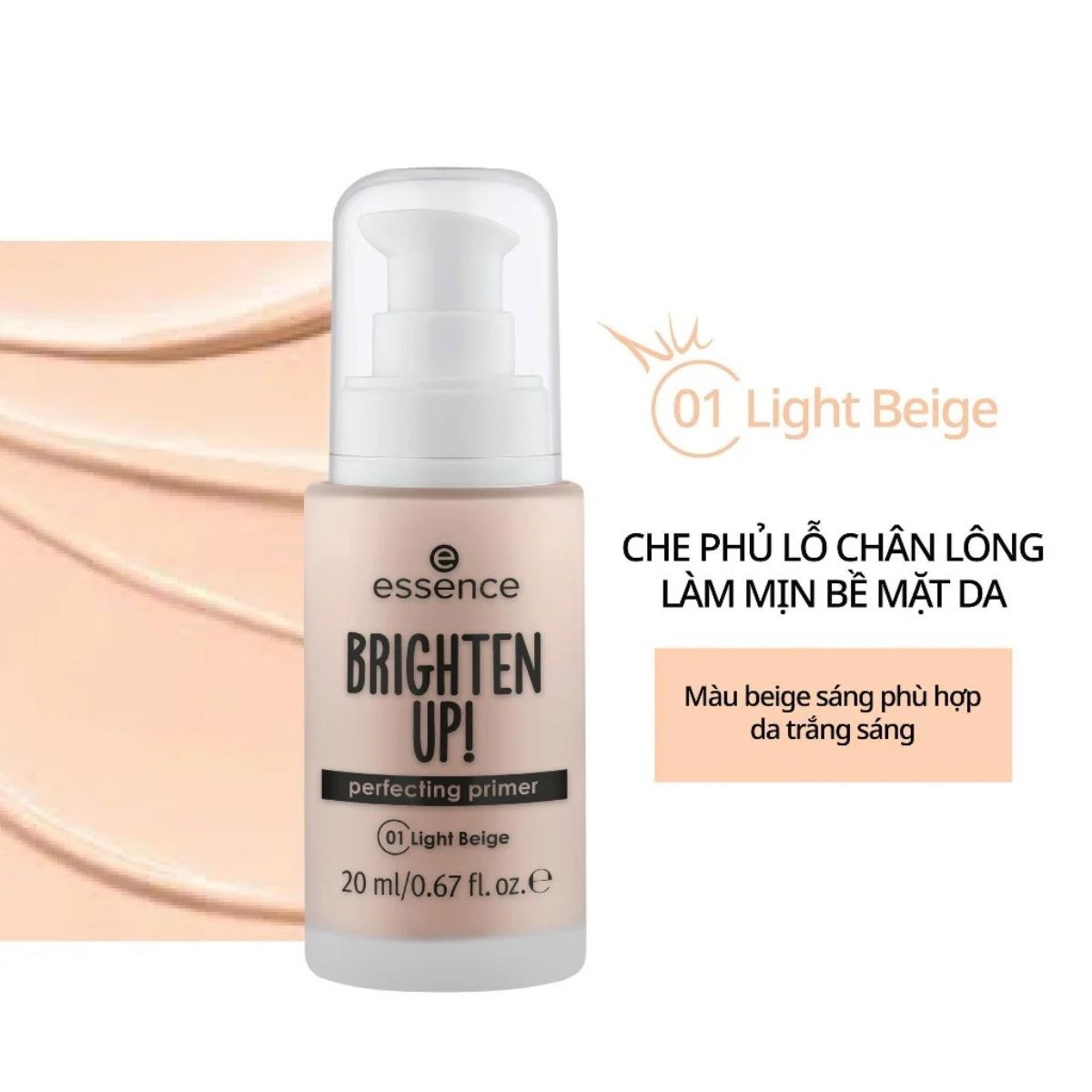 f362 - Kem lót hiệu chỉnh màu da  Essence Brighten Up! Color Correcting Primer 20ml  Sao chép