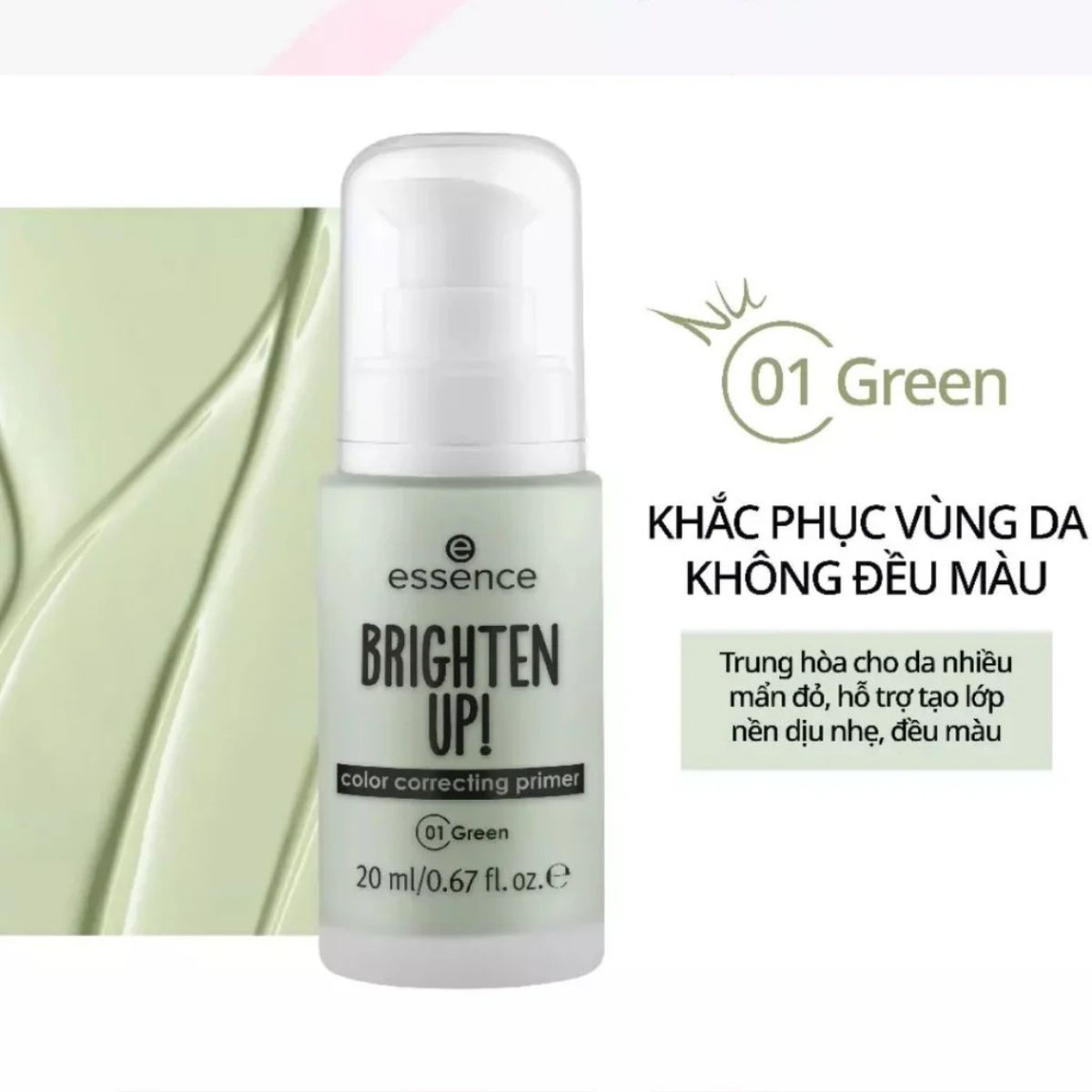 f362 - Kem lót hiệu chỉnh màu da  Essence Brighten Up! Color Correcting Primer 20ml  Sao chép