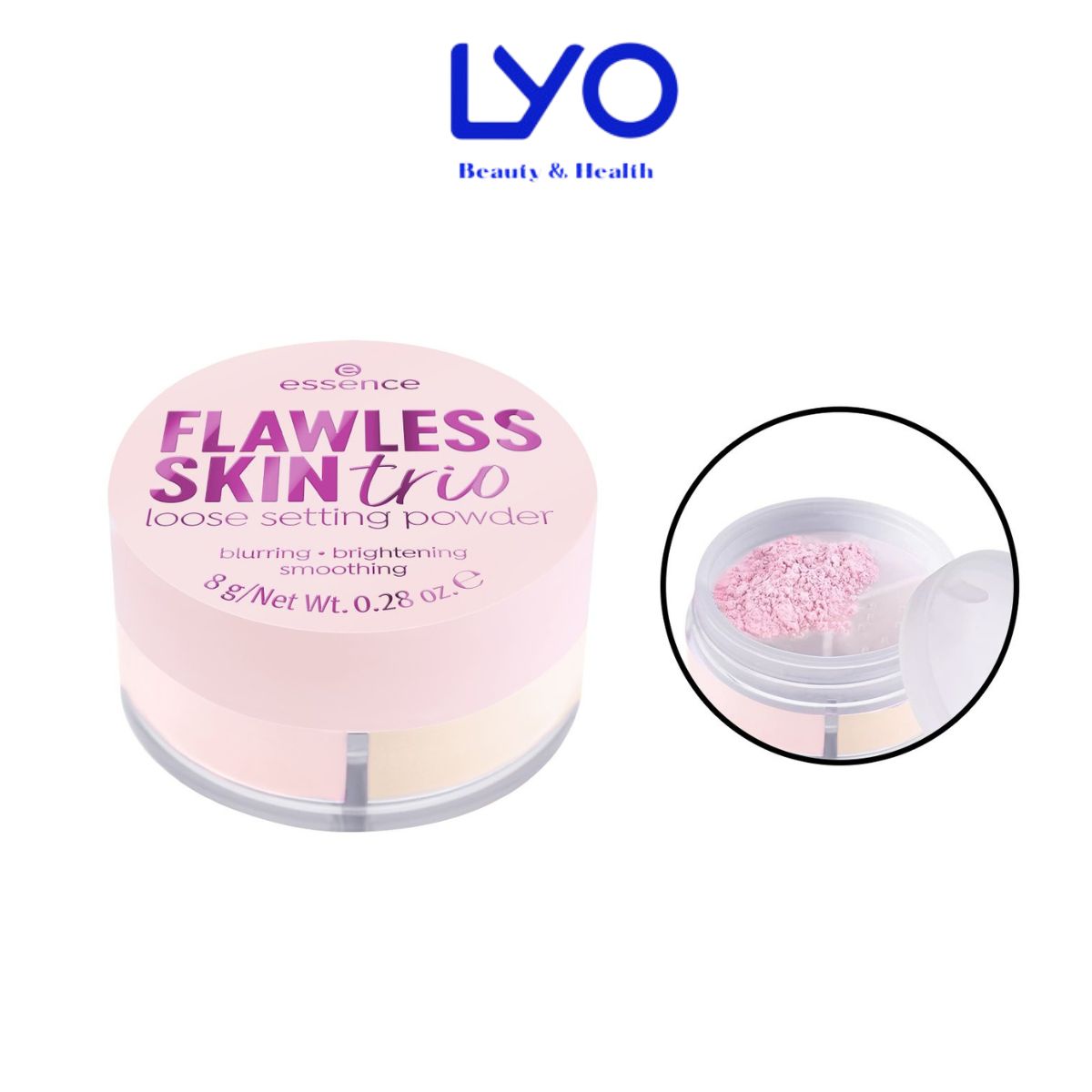 f361 - Phấn phủ bột 3 màu Esessence FLAWLESS SKIN Trio Loose Setting Powder 8g