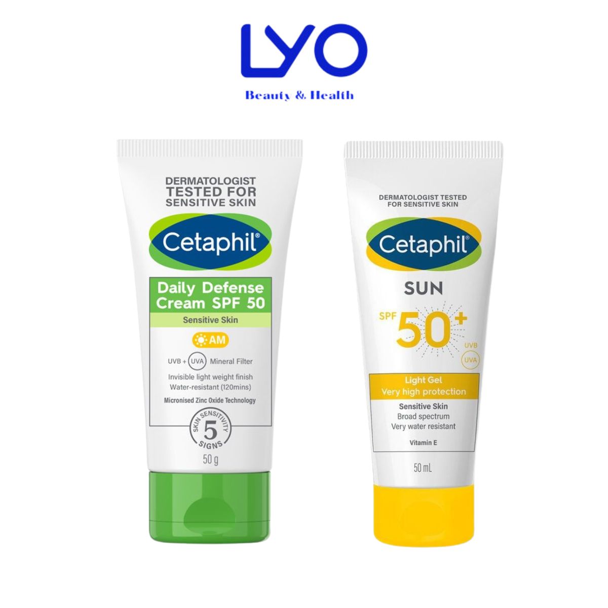 Kem Chống Nắng/ Gel Chống Nắng Cetaphil Dưỡng Ẩm 2in1 Cetaphil Daily Defense Cream/ Light Gel SPF50/ SPF50+ 50ml, 50g