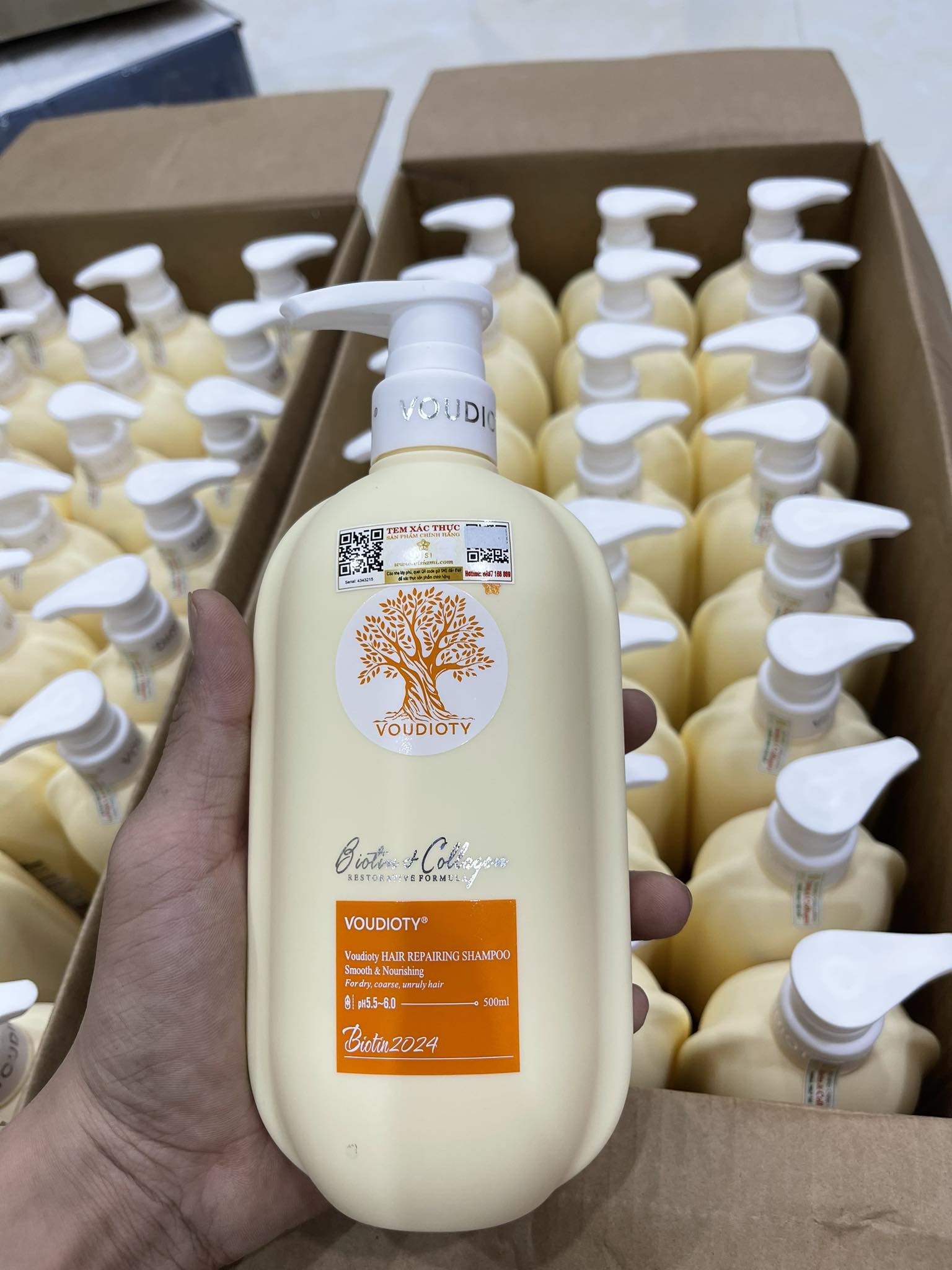 Dầu gội Xã Biotin Collagen Trắng xanh vàng Giúp Phục Hồi Chống Rụng tóc 500ml