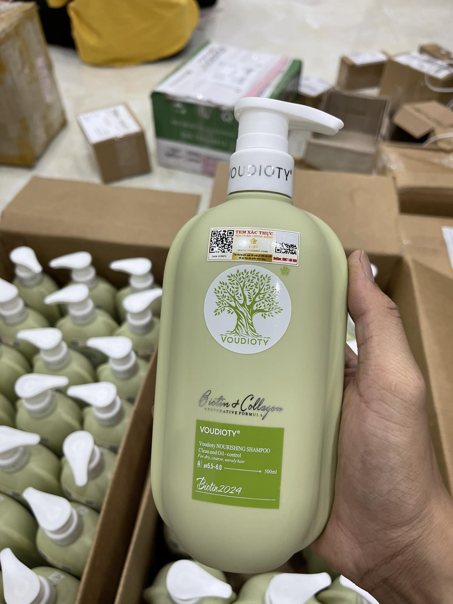 Dầu gội Xã Biotin Collagen Trắng xanh vàng Giúp Phục Hồi Chống Rụng tóc 500ml