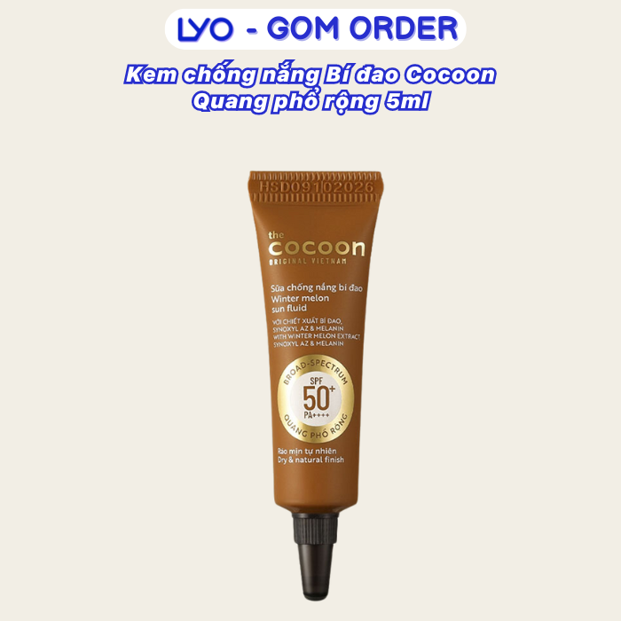 b187 - Cocoon - Sữa chống nắng bí đao SPF50+ / PA+++, 5ml