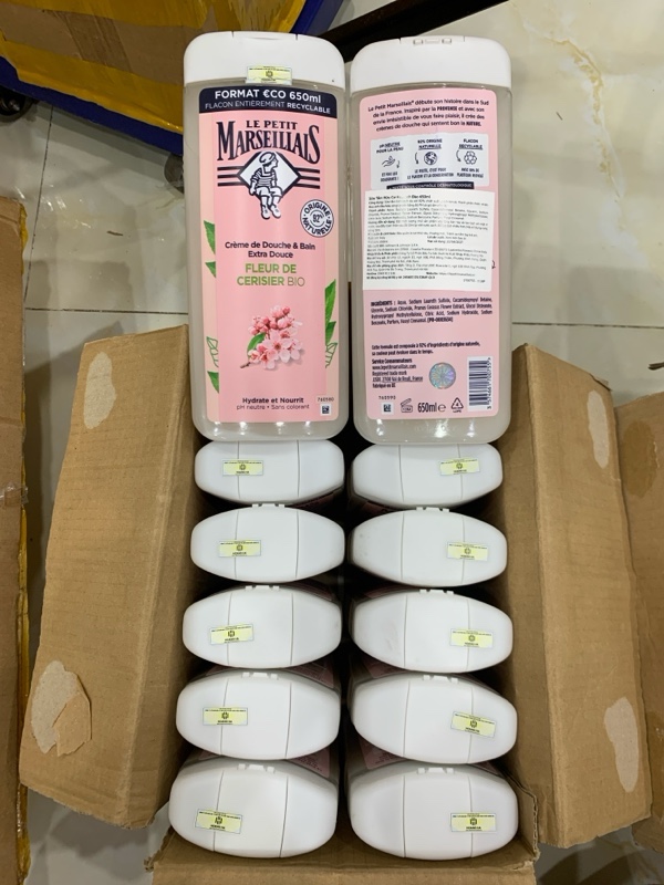 e809 - Sữa tắm 92% hữu cơ Le Petit Marseillais với hương thơm từ Pháp 250ml và 650ml(Dành cho nữ)