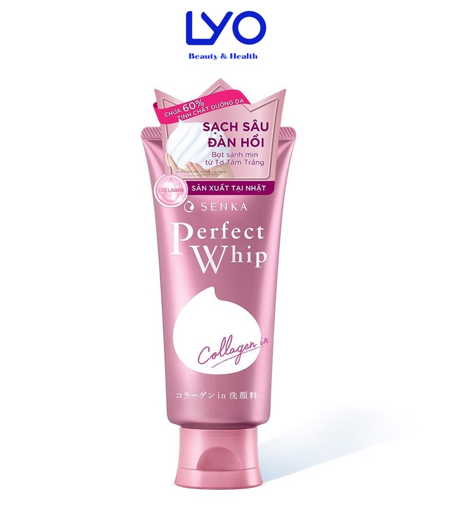 Sữa Rửa Mặt Tạo Bọt Senka Perfect Collagen In 120g (Màu hồng)