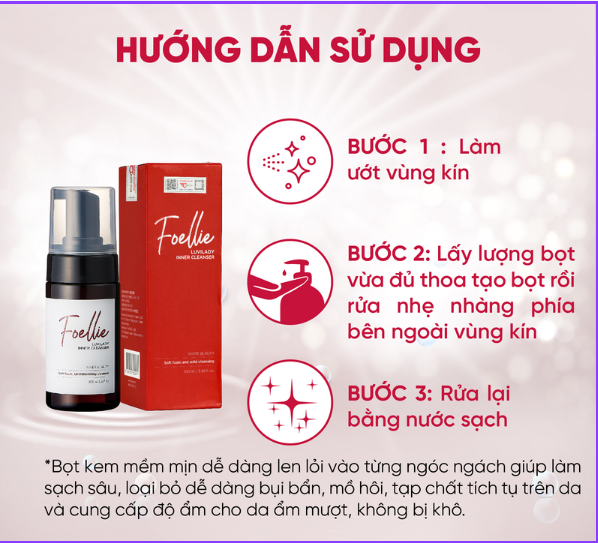 a436 - Foellie Dung dịch Vệ Sinh Vùng Kín 100ml