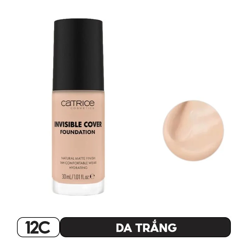 e86 - Catrice - Kem nền Invisible Cover Foundation 30ml