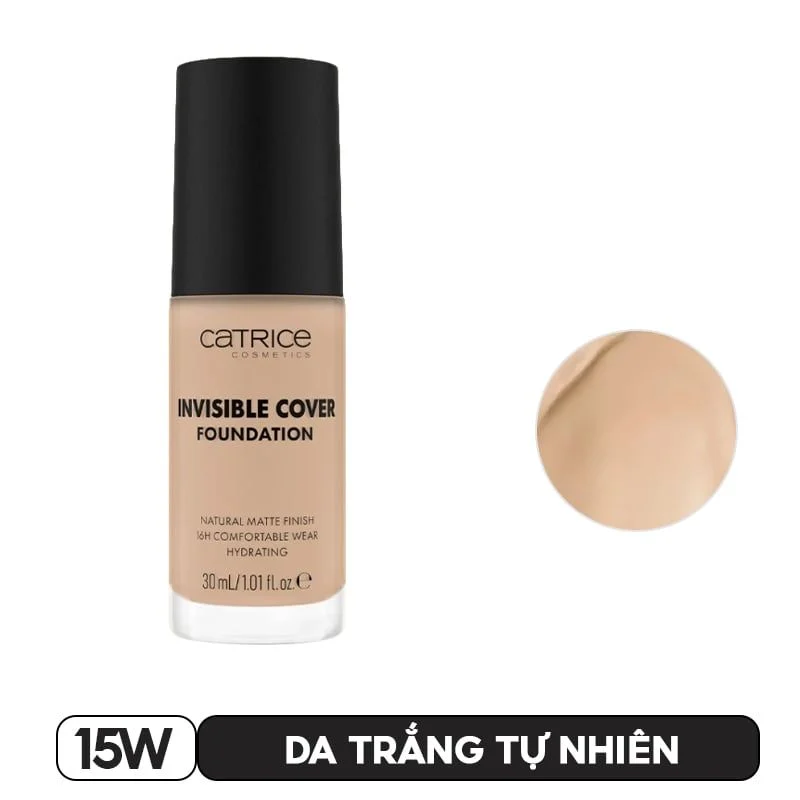 e86 - Catrice - Kem nền Invisible Cover Foundation 30ml
