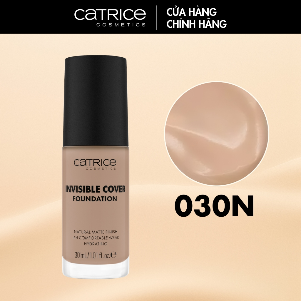 e86 - Catrice - Kem nền Invisible Cover Foundation 30ml