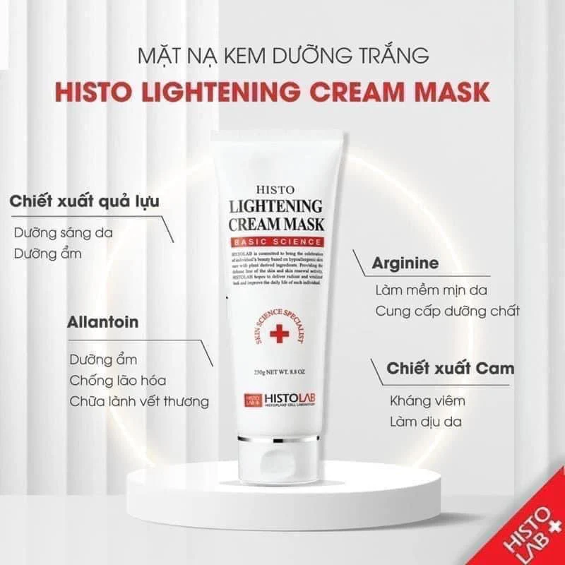 a696 - Histolab - Mặt nạ kem dưỡng ủ trắng Lightening Cream Mask 250g