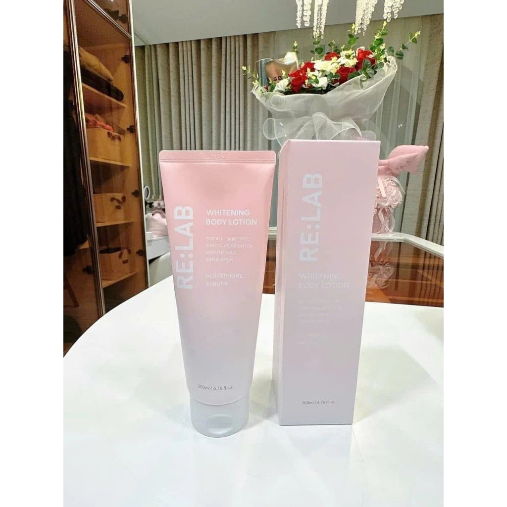 e239 - Re:lab - Kem Body Dưỡng Trắng Whitening Body Lotion 200ml