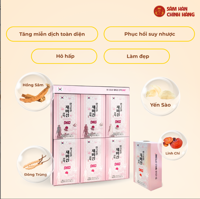 e555 - Daedong - Yến Sào Hồng Sâm DKG (30 gói x 70ml)