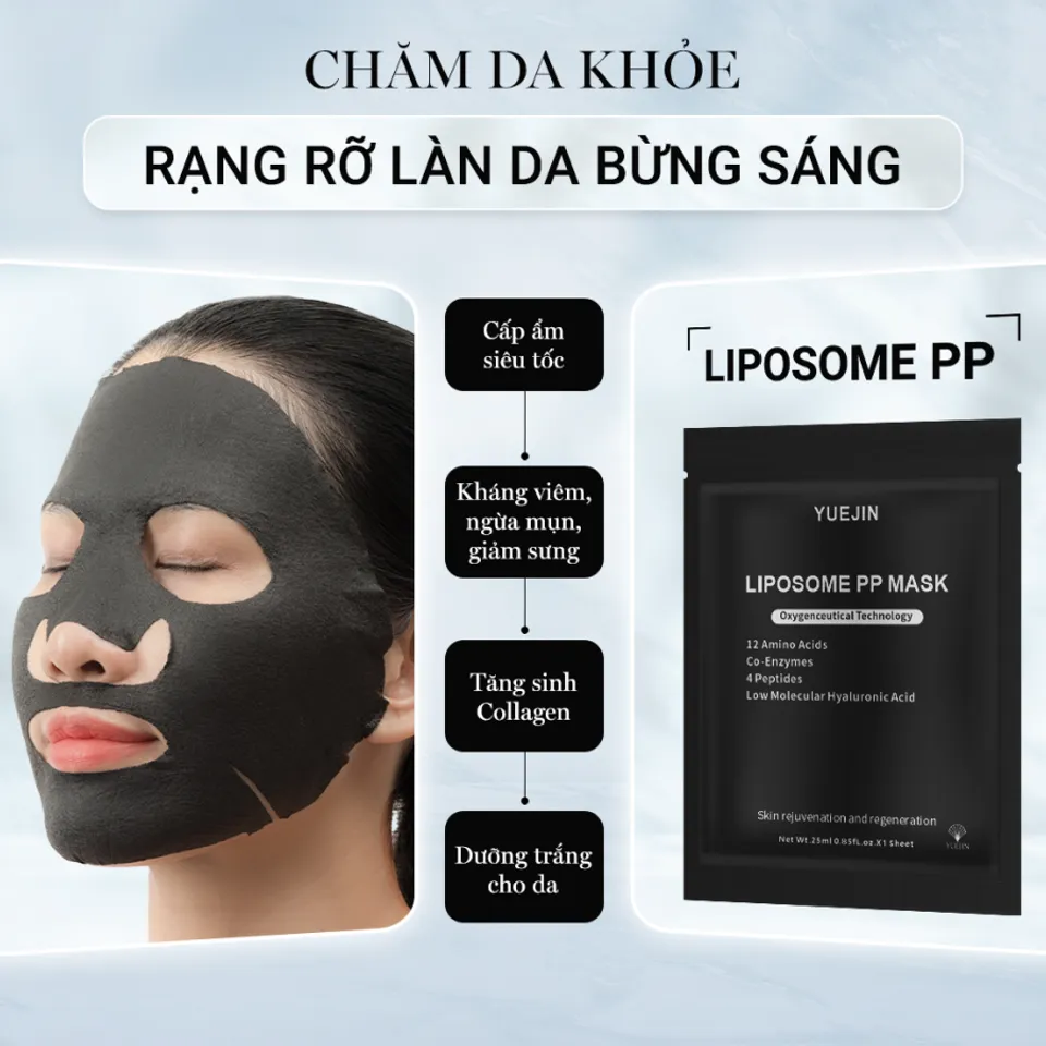 Lẻ 1 Miếng Mặt Nạ Tái Tạo Đa Tầng Làn Da YUEJIN Liposome PP Mask Nuôi Dưỡng Tế Bào, Phục Hồi Nhanh, Cấp Ẩm