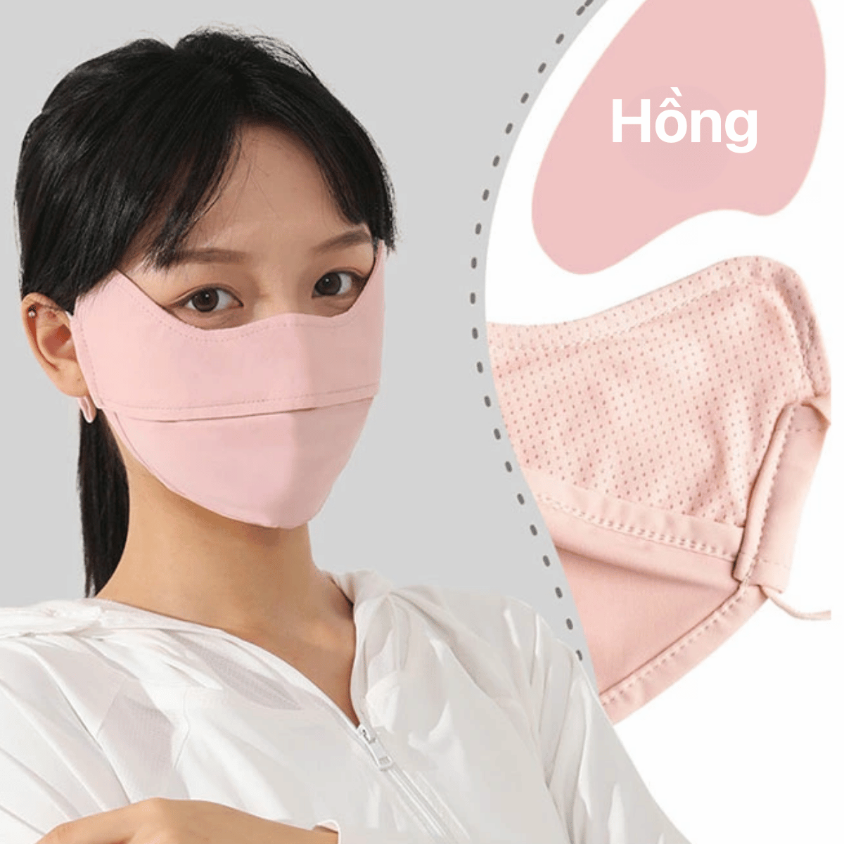 Khẩu Trang Vải Chống Tia UV, Chống Nắng Cao Cấp UPF50+ Bảo Vệ Da Mặt