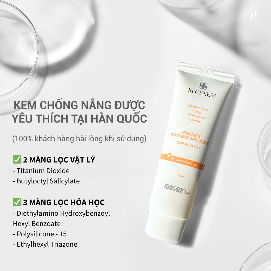 b775 - Regeness - Kem chống nắng Intensive Sun Block SPF 50+ PA++++