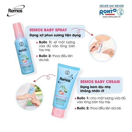 Kem chống muỗi đốt cho bé từ 6 tháng tuổi hương khuynh diệp Rohto Mentholatum Remos 70g