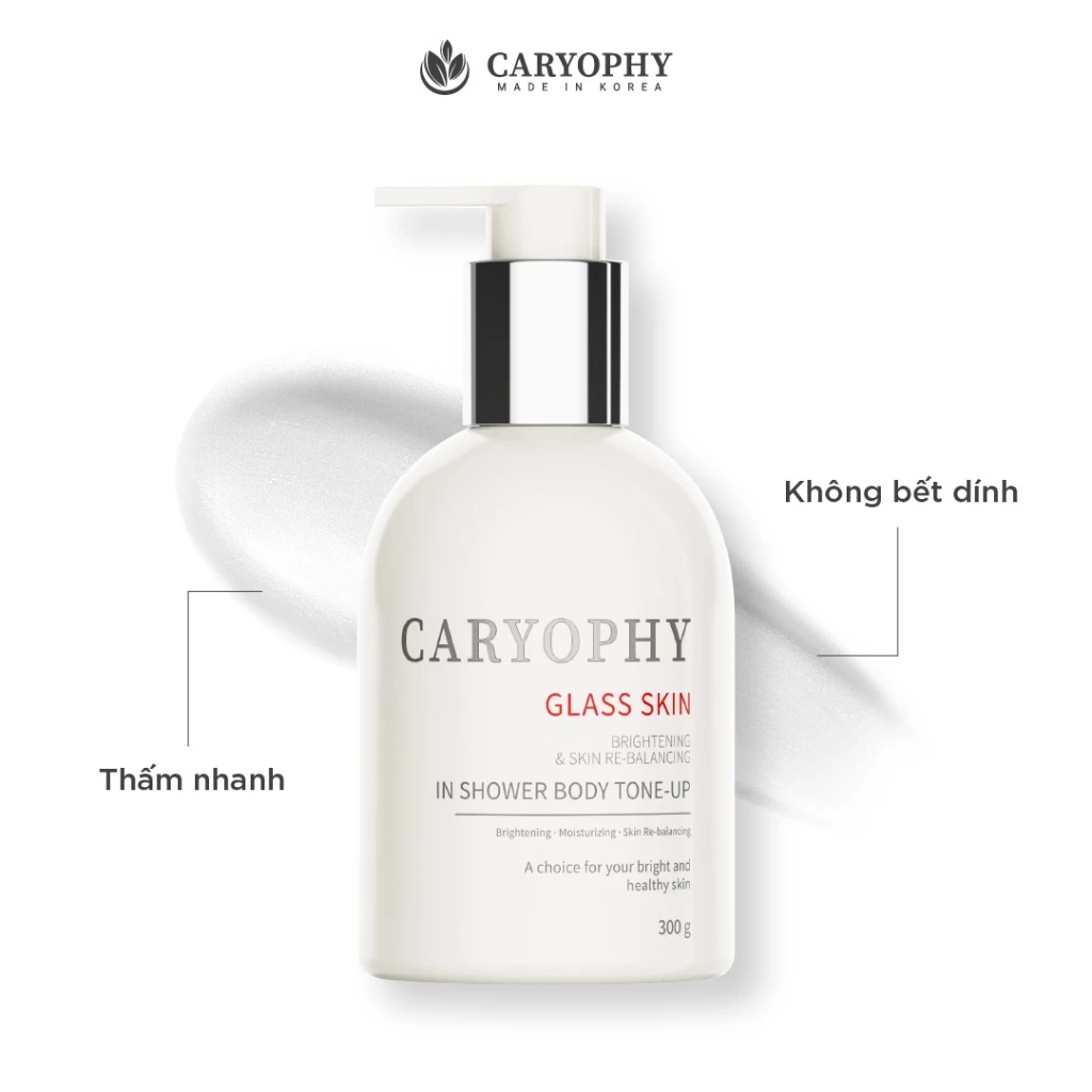 e786 - Caryophy - Kem dưỡng thể Caryophy Glass Skin In Shower Body Tone-Up Cream 300g