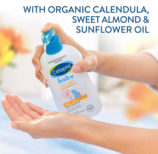Sữa dưỡng ẩm dịu nhẹ hàng ngày cho bé - Cetaphil Baby Daily Lotion With Organic Calendula 400ml