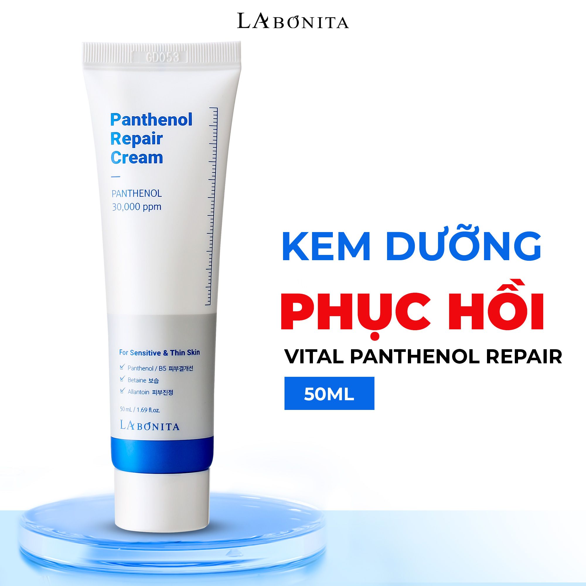 Kem Dưỡng Phục Hồi Vital Panthenol Repair Cream La Bonita 50ML LYO