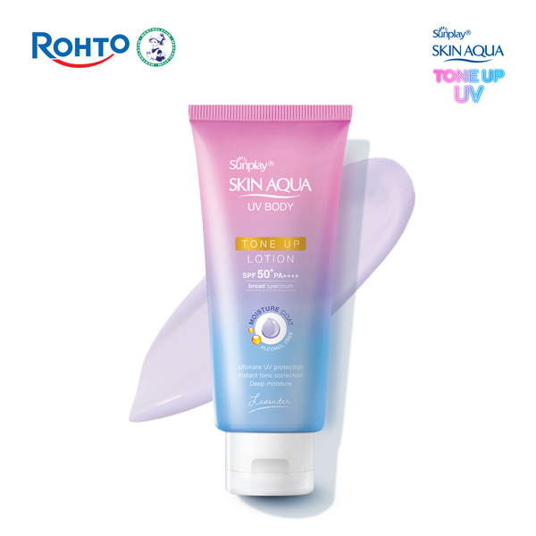 Kem Chống Nắng Nâng Tông Body Sunplay Skin Aqua UV Body Tone Up LAVENDER Lotion SPF 50+ PA++++ 130g