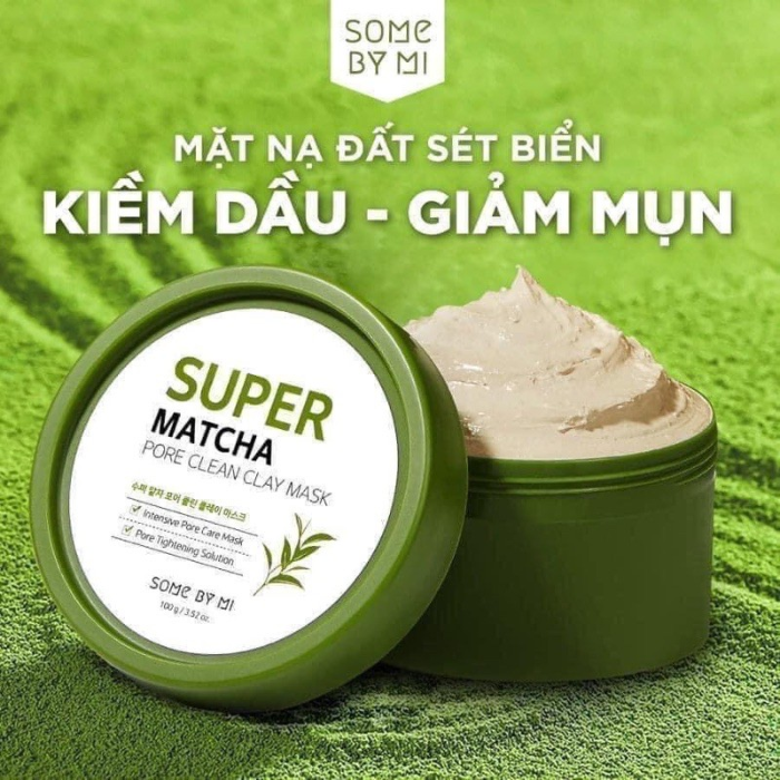 Mặt Nạ Đất Sét Trà Xanh Làm Sạch Da , Thu Nhỏ Lỗ Chân Lông Some By Mi Super Matcha Pore Clean Clay Mask 100g