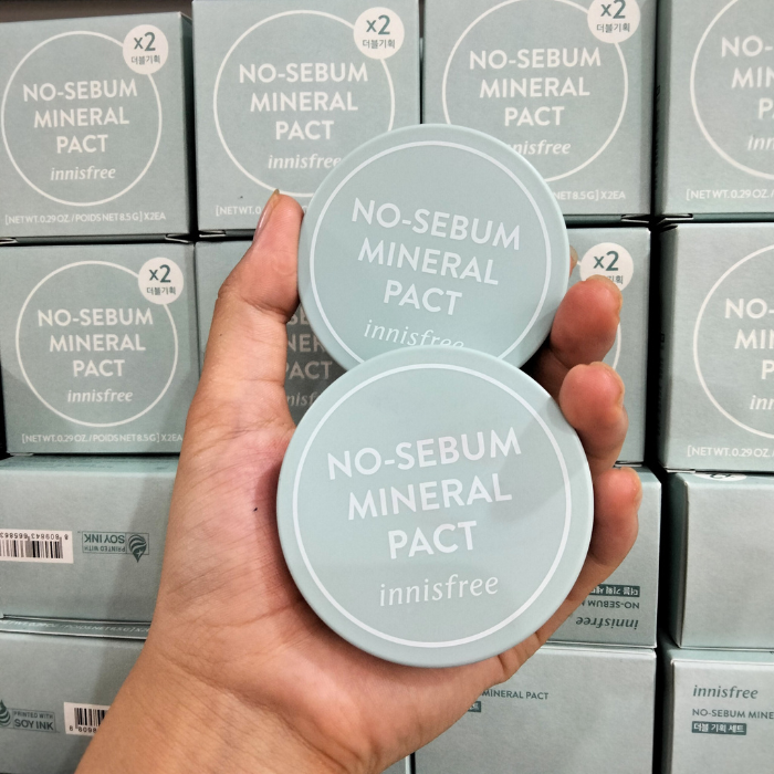 Phấn phủ nén kiềm dầu Innisfree No Sebum Mineral Pact 8.5g (Mẫu mới)