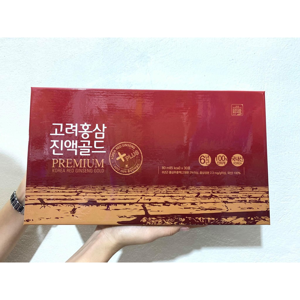 Nước hồng sâm Hàn Quốc Nguyên Chất Korean Red Ginseng Gold Deadong 80ml * 30 gói