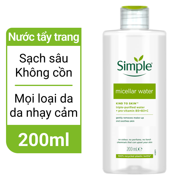 d687 - Nước Tẩy Trang Simple Micellar Cleansing Water 200ml và 400ml