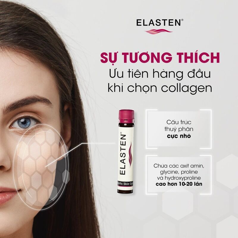 Thức Uống Đẹp Da Collagen Elasten Giúp Da Căng Mịn, Đàn Hồi, Giữ Ẩm Da, Chống Lão Hóa, Tóc Chắc Khỏe Hộp 28 ống x 25ml