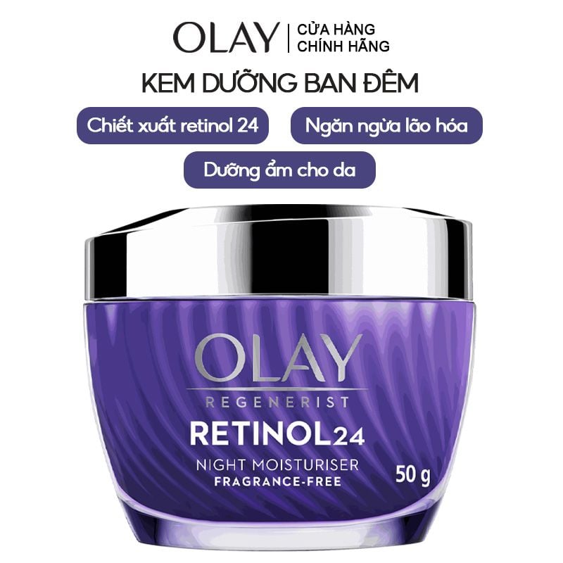 f065 - Kem Dưỡng Ban Đêm OLAY Regenerist Retinol 24 Night Moisturiser Hạn Chế Lão Hóa 50g LYO