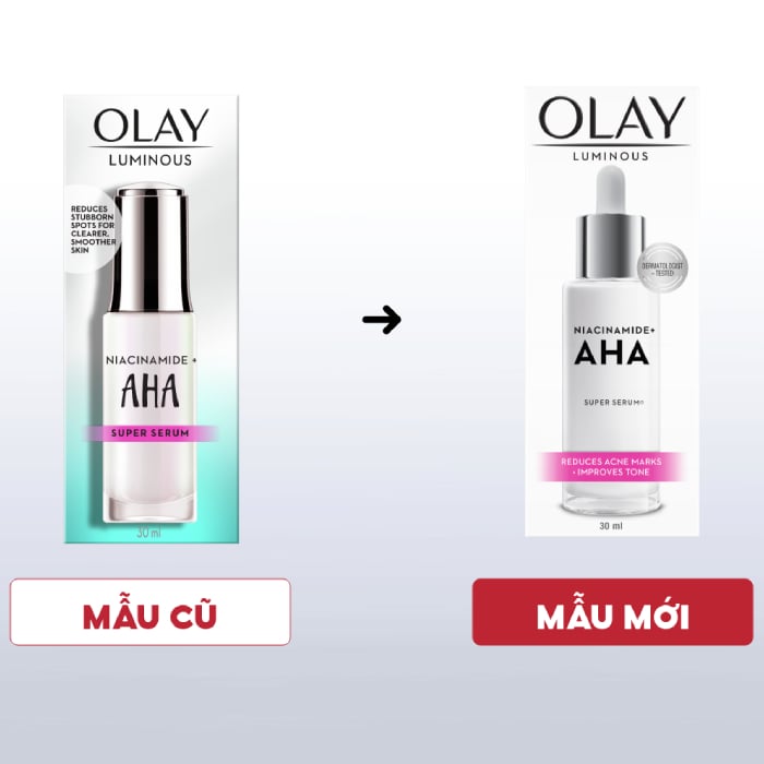 f068 - Serum Olay tái tạo, làm sáng chuyên sâu Luminous Niacinamide + AHA 30ml