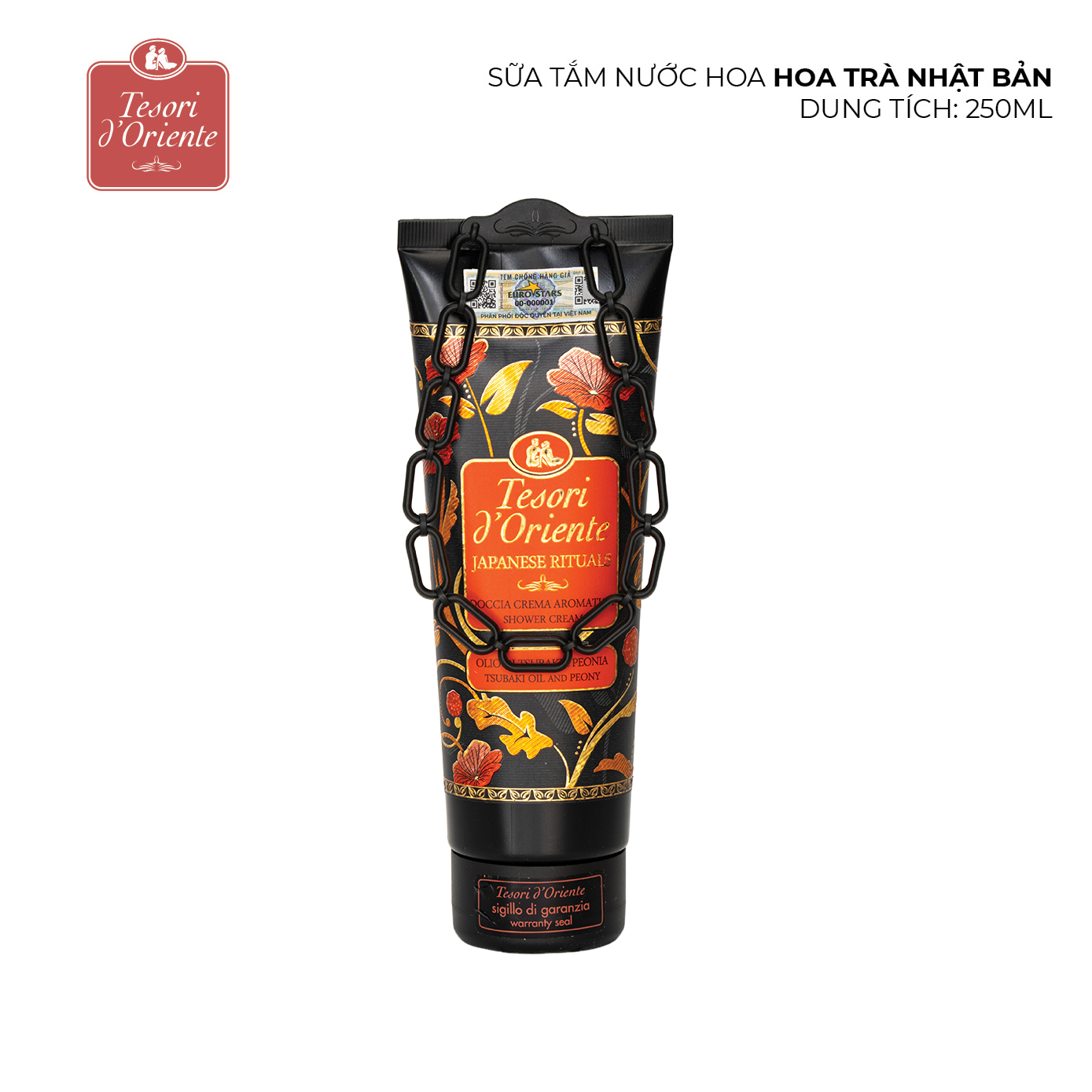 a607 - Sữa tắm nước hoa tuýp xích Tesori d'Oriente 250ml nhập khẩu Ý lưu hương đến 8h LYO