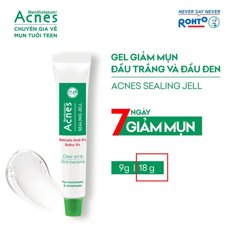 D956 - ROHTO - ACNE - Gel chấm mụn đầu đen + đầu trắng
