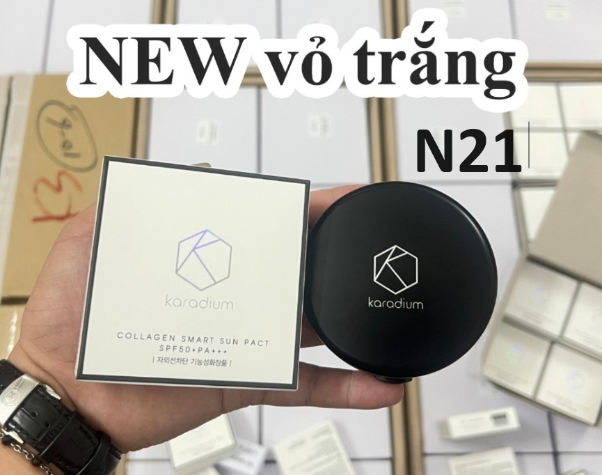 c738 - Phấn Phủ Nén Kiềm Dầu, Dưỡng Da Karadium Collagen Smart Sun Pact SPF50+/PA+++ 11g