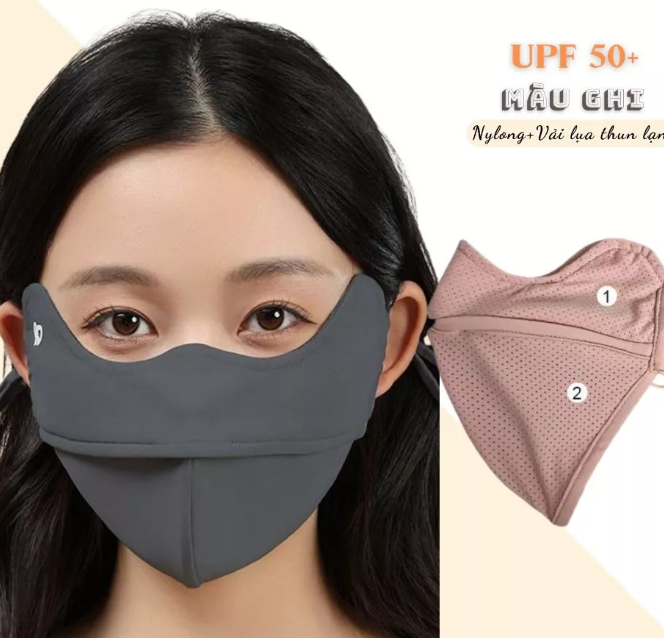 e462 - Khẩu Trang Hè 2 Lớp (Không Gọng) Chống Tia UV