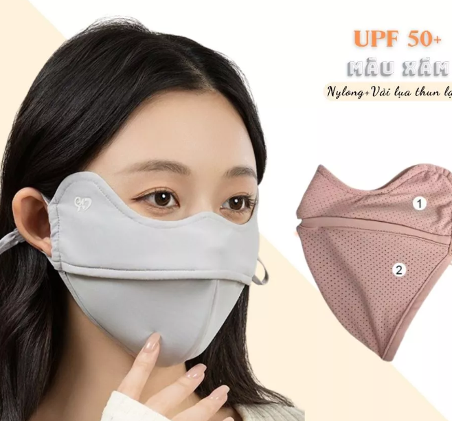 e462 - Khẩu Trang Hè 2 Lớp (Không Gọng) Chống Tia UV