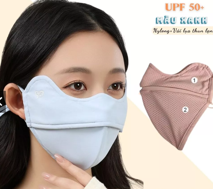 e462 - Khẩu Trang Hè 2 Lớp (Không Gọng) Chống Tia UV