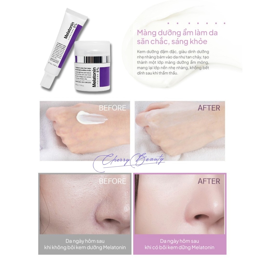 Kem Dưỡng Trắng Da Mờ Nám,Tàn Nhang, Chống Lão Hóa Maxclinic Time Return Melatonin Liposome 5% Cream 50g