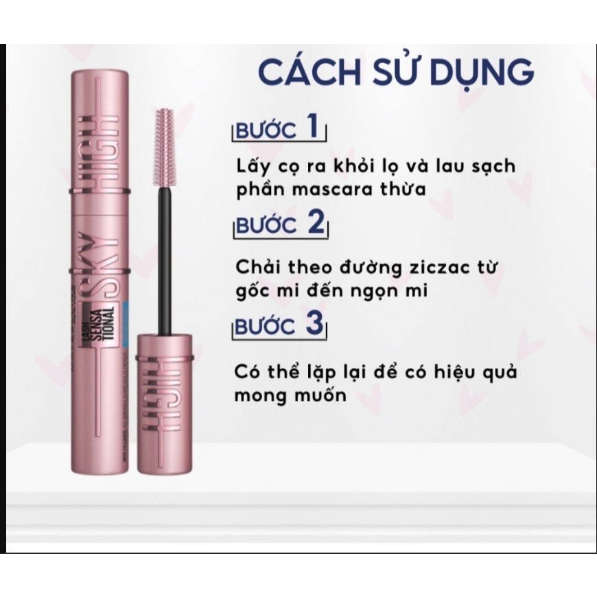 Mascara Chuốt Mi Giúp Mi Cong, Dài Maybelline New York Lash Sensational Sky High Waterproof 6ml