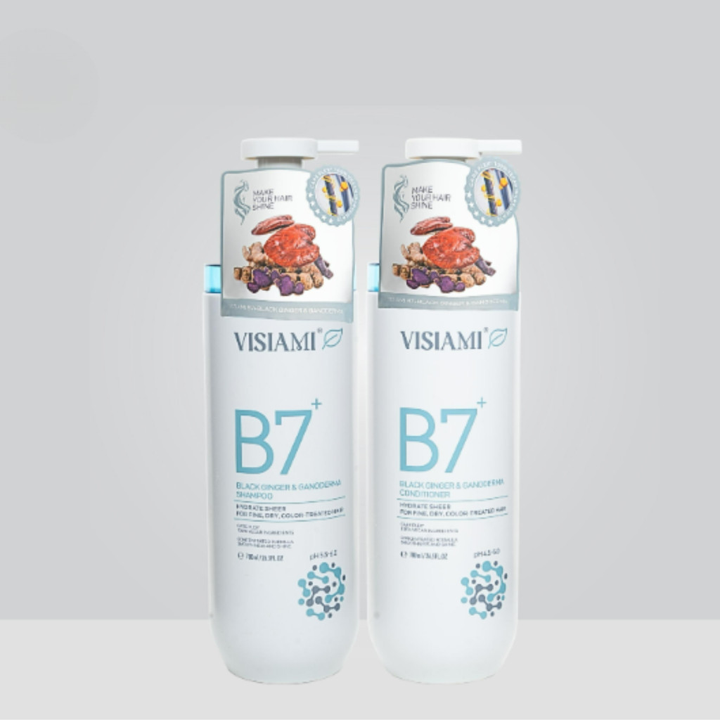 Dầu Gội - Xả Biotin Visiami Rainbow B7 Cải Thiện Mọc Tóc, Phục Hồi Hư Tổn, Dưỡng Tóc Mềm Mượt & Chắc Khỏe 780ml
