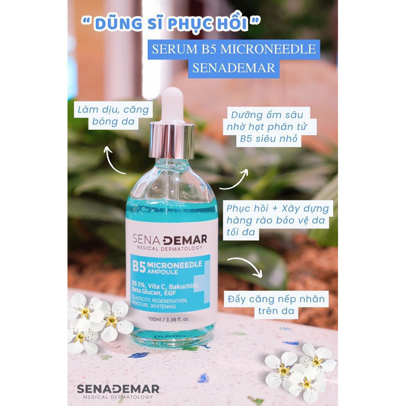 Serum B5 Cấp Ẩm, Làm Dịu & Phục Hồi Da Căng Bóng SenaDemar B5 Microneedle Ampoule Hàn Quốc 50ml & 100ml