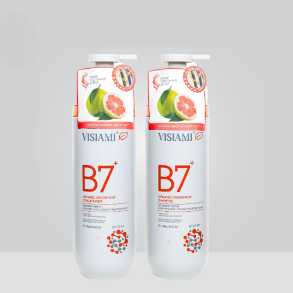 Dầu Gội - Xả Biotin Visiami Rainbow B7 Cải Thiện Mọc Tóc, Phục Hồi Hư Tổn, Dưỡng Tóc Mềm Mượt & Chắc Khỏe 780ml